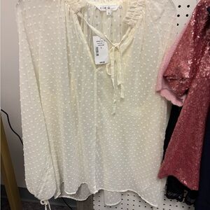 Cleo Ivory Textured Blouse